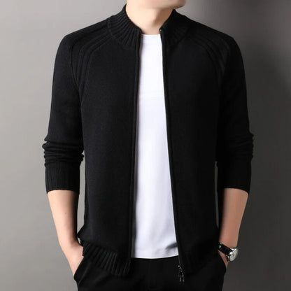 Premium Double-Zip Slim-Fit Cardigan