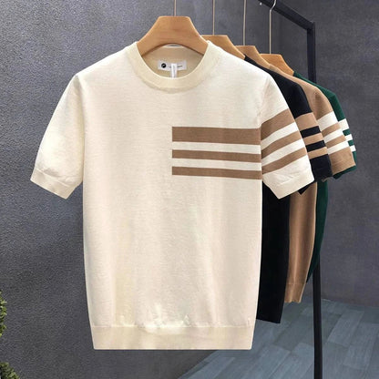 Modern Striped Short-Sleeve Shirt