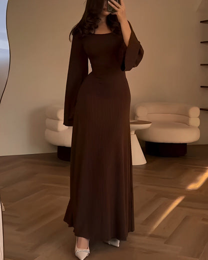Ribbed Knit Midi Dress