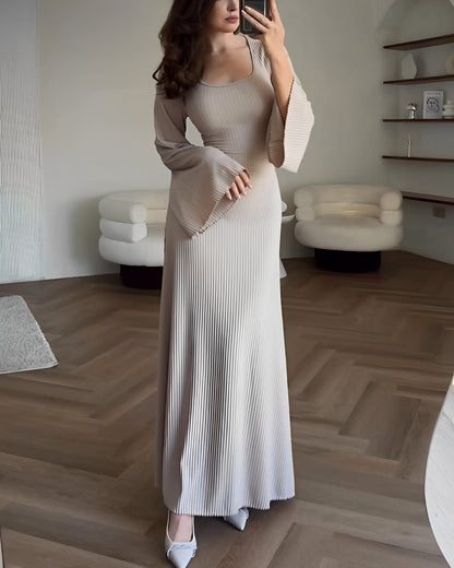 Ribbed Knit Midi Dress